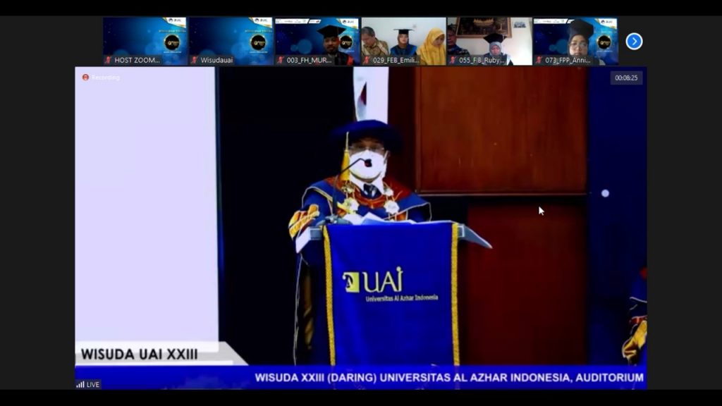 Wisuda Daring ke-XXIII Universitas Al Azhar Indonesia, Penuh Haru dan Tangisan Bahagia
